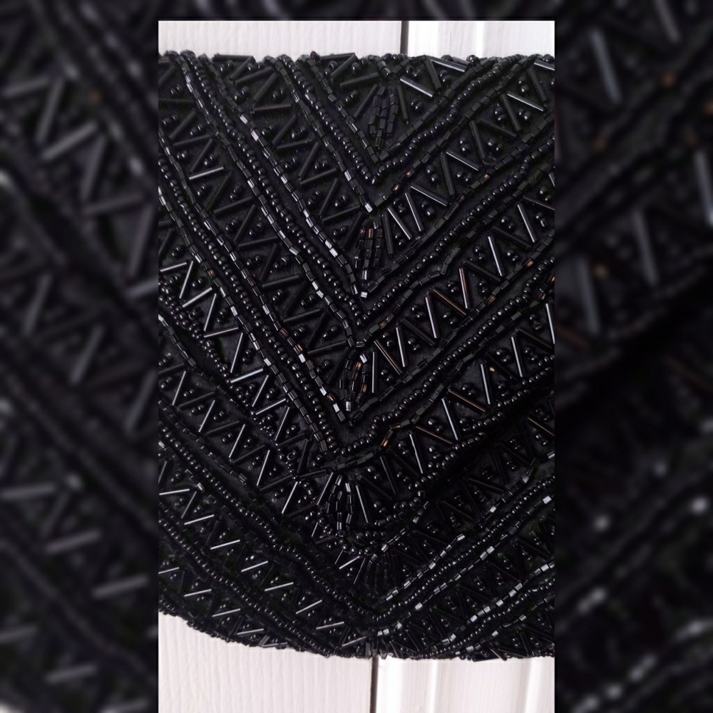 Black Sequins Formal Fancy Cross Body Purse